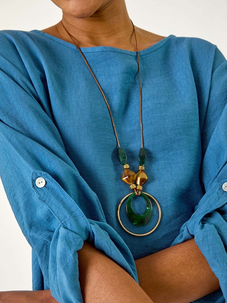 Azul - Roman Necklace Frill Hem Tunic Top - Imagen 5 de 5 Azul - Roman Necklace Frill Hem Tunic Top - Imagen 5 de 5