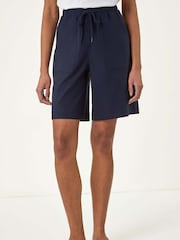 Roman Blue Short Drawcord Detail Pocket Shorts - Image 4 of 5