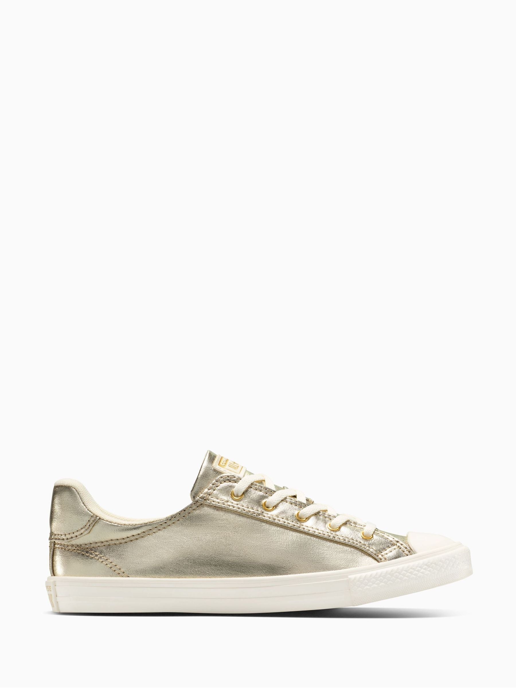 Buy Converse Gold Chuck Taylor All Star Dainty Lucky Low Trainers