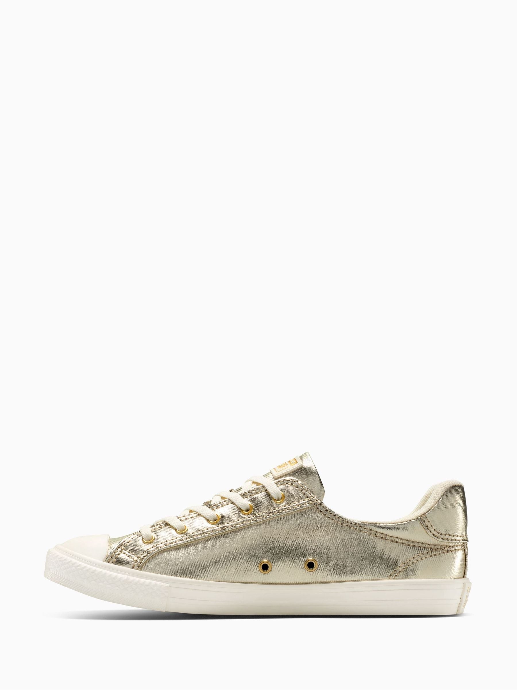 L I A L U SＴER Buy Converse Gold Chuck Taylor All Star Dainty Lucky Low Trainers