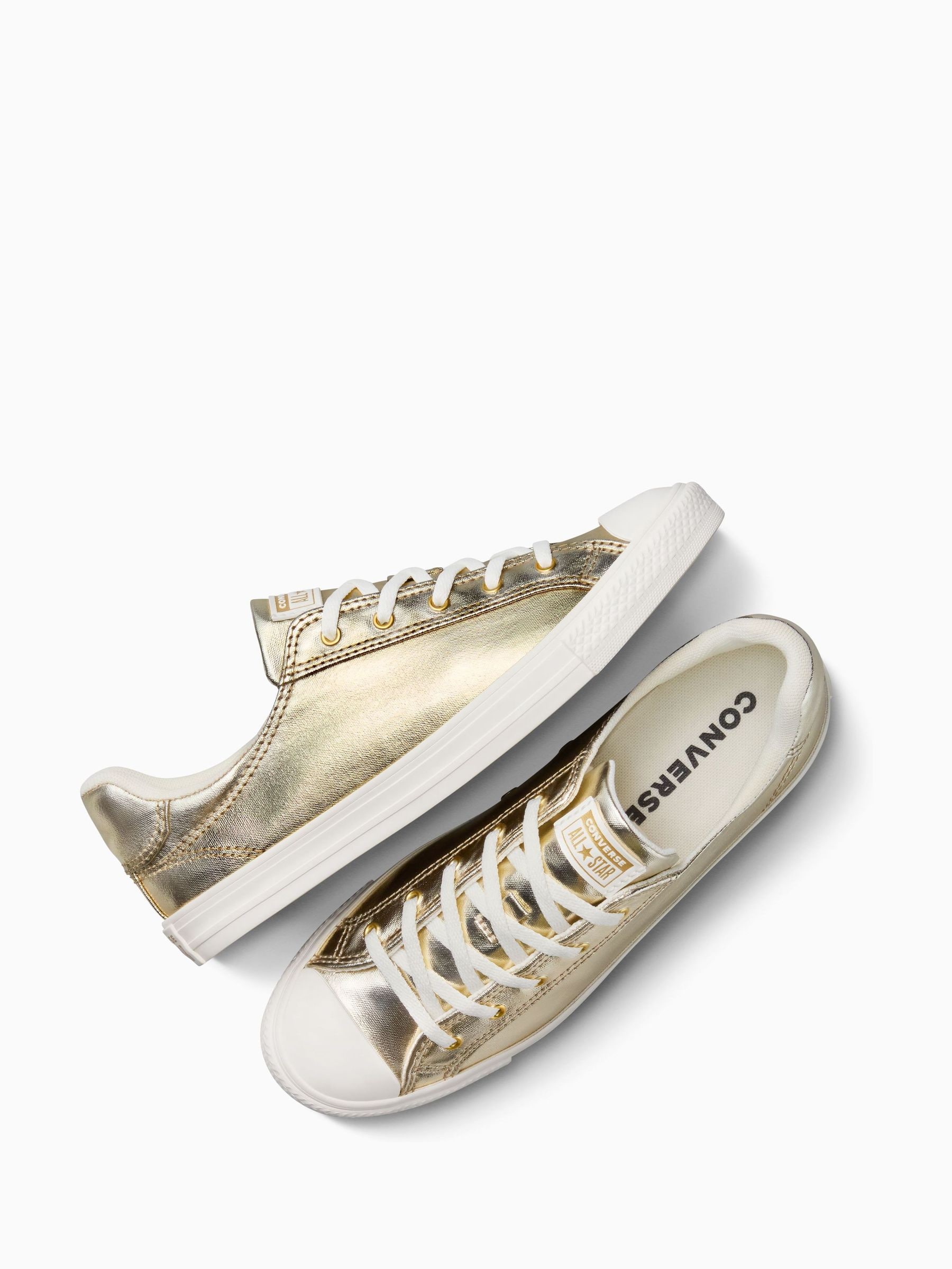 Buy Converse Gold Chuck Taylor All Star Dainty Lucky Low Trainers