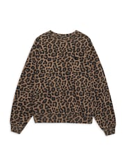 ANINE BING Brown Leopard Miles Sweatshirt - Image 2 of 3