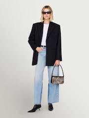 ANINE BING Brown Leopard Mini Elly Bag - Image 7 of 7