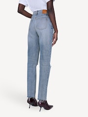 ANINE BING Blue Destructed Antique Bruno Jeans - Image 3 of 6