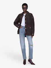 ANINE BING Blue Destructed Antique Bruno Jeans - Image 6 of 6