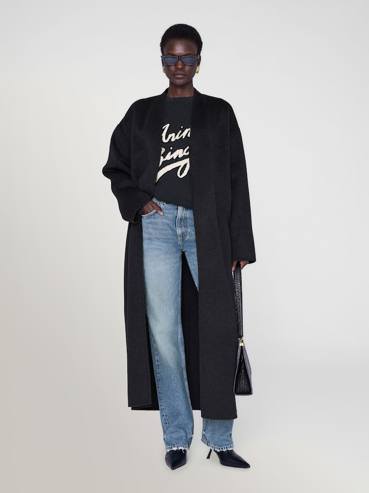 ANINE BING Black Miles Chenille Signature Sweatshirt - Image 2 of 4