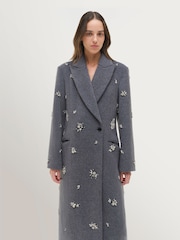 Simkhai Grey Gianni Crystal Coat - Image 4 of 6