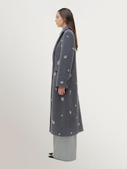 Simkhai Grey Gianni Crystal Coat - Image 5 of 6