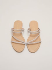 Phase Eight Silver Sparkle Sandals - Image 4 of 7