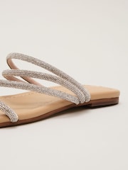 Phase Eight Silver Sparkle Sandals - Image 5 of 7