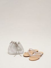 Phase Eight Silver Sparkle Sandals - Image 7 of 7
