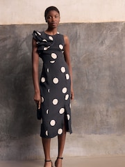 Phase Eight Black Joslyne Spot Dress - Image 1 of 8