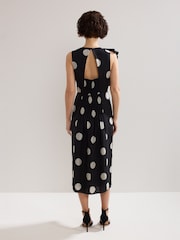 Phase Eight Black Joslyne Spot Dress - Image 3 of 8