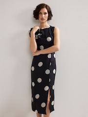 Phase Eight Black Joslyne Spot Dress - Image 4 of 8
