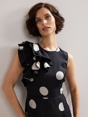 Phase Eight Black Joslyne Spot Dress - Image 5 of 8