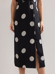 Phase Eight Black Joslyne Spot Dress - Image 7 of 8