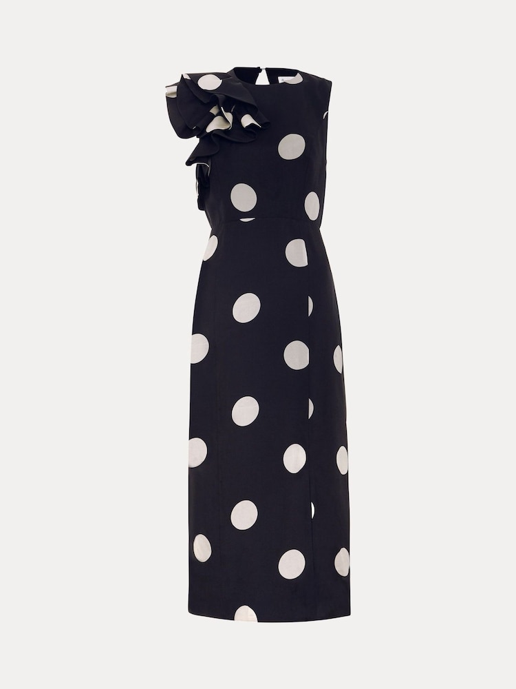 Phase Eight Black Joslyne Spot Dress - Image 8 of 8