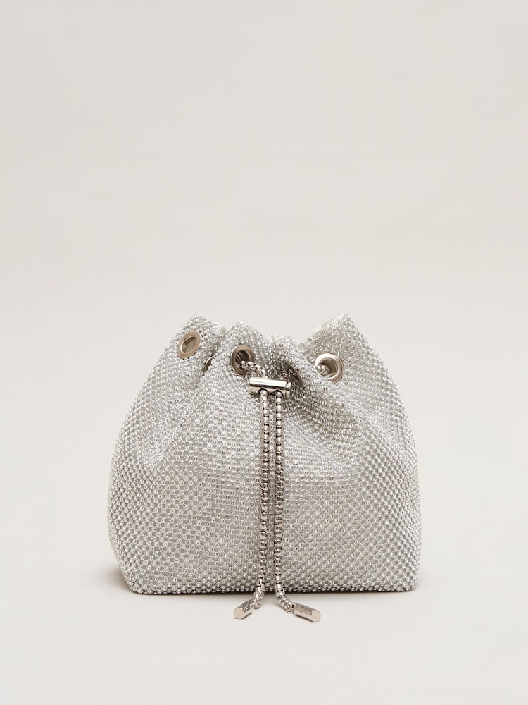 Phase Eight Silver Sparkle Bag - Image 1 of 7