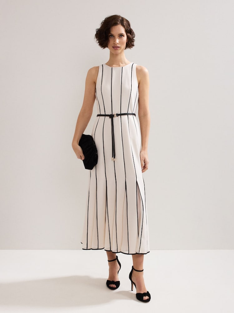 Phase Eight White Kimberley Midi Dress - Image 2 of 8