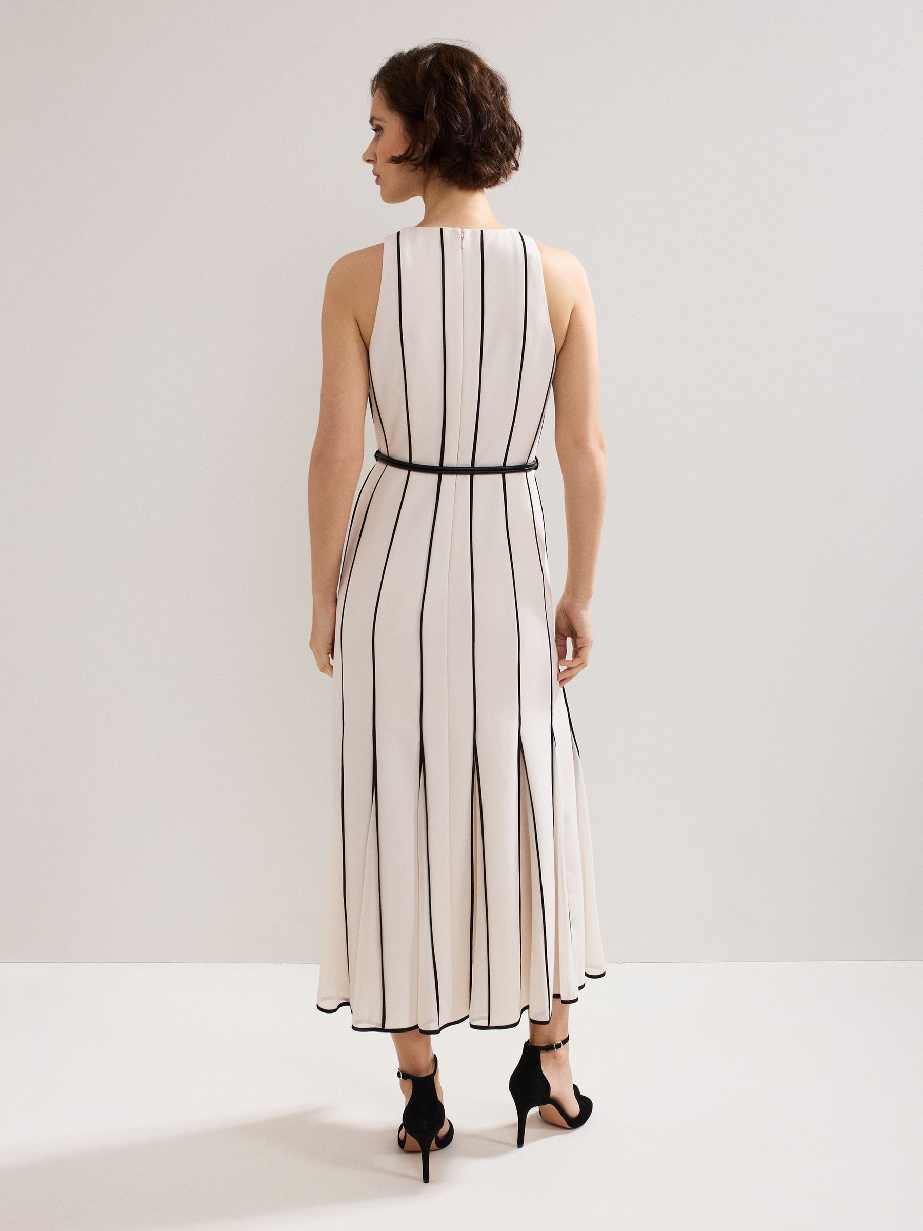 [Phase Eight]Kimberley Midi Dress 洗練ストライプミディドレス Phase Eight Kimberley Midi Dress in Natural | Lyst