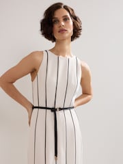 Phase Eight White Kimberley Midi Dress - Image 5 of 8
