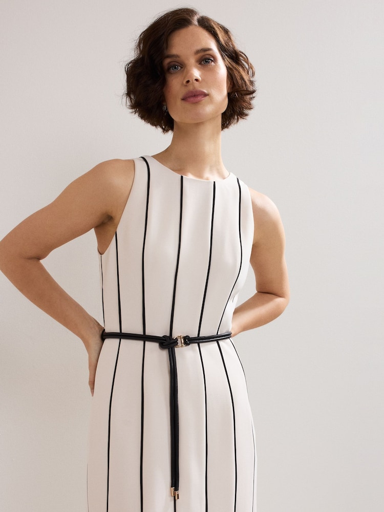 Phase Eight White Kimberley Midi Dress - Image 5 of 8