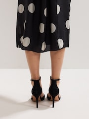 Phase Eight Black Suede Knotted Sandals - Image 2 of 7