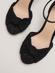 Phase Eight Black Suede Knotted Sandals - Image 6 of 7