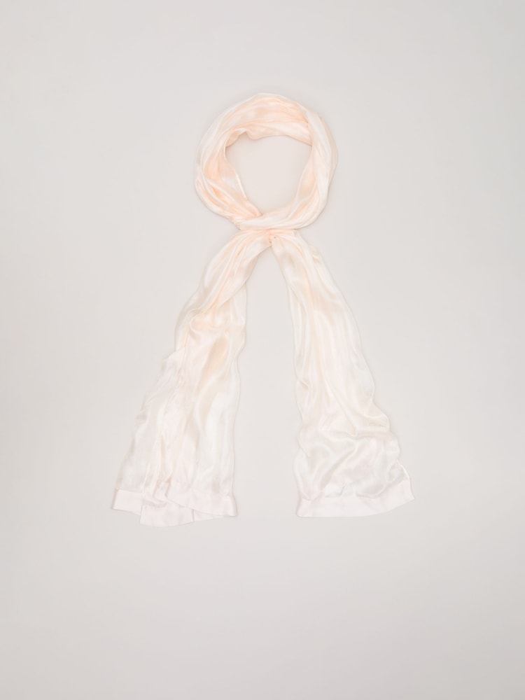 Phase Eight White Satin Trim Scarf - Image 4 of 4 Phase Eight White Satin Trim Scarf - Image 4 of 4