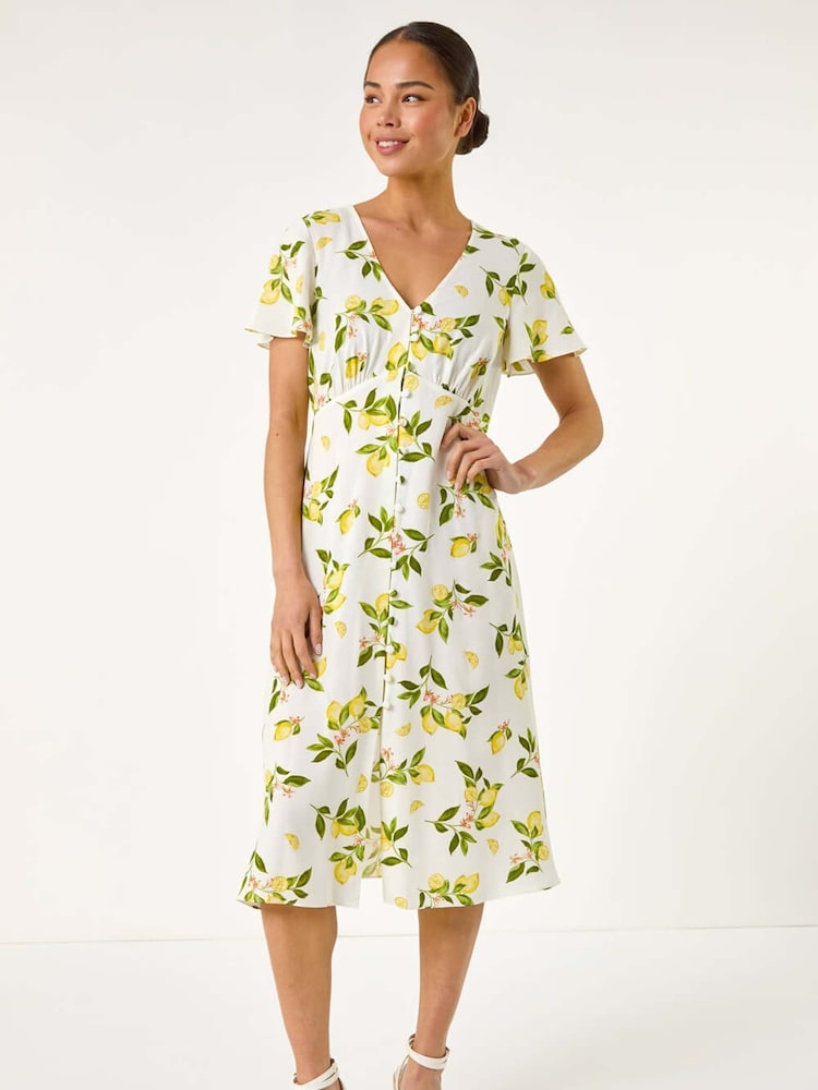 Vestido de té con estampado de botones de Roman Petite - Imagen 1 de 5 Vestido de té con estampado de botones de Roman Petite - Imagen 1 de 5