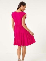 Roman Pink Petite Petite Frill Short Dress - Image 3 of 5