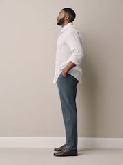Blue Grey Mid Straight Fit Signature Ultimate Motionflex Chino Trousers - Image 5 of 12
