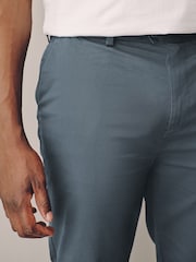 Blue Grey Mid Straight Fit Signature Ultimate Motionflex Chino Trousers - Image 6 of 12
