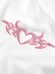 Hollister One Shoulder Asymmetric White Top - Image 2 of 2