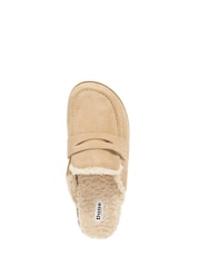Dune London Cream Goldy Shearling Lined Backless Loafers - Image 5 of 6