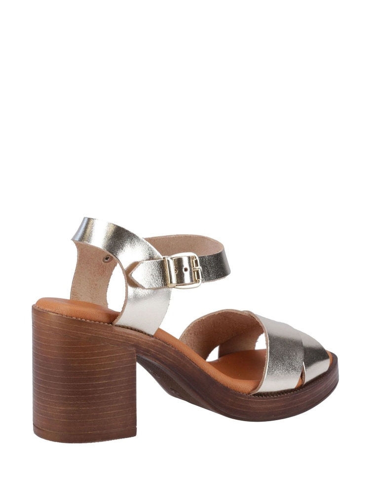 Hush Puppies Gold Georgia Sandals - Image 4 of 4