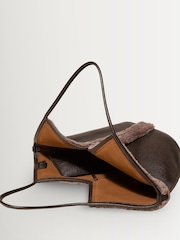 Hereu Studio Brown Calella Curly Shearling Trims Bag - Image 5 of 11