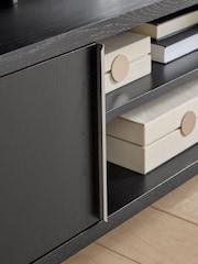 Sosandar Black Oak Seville Up to 60 Inch TV Unit - Image 3 of 9
