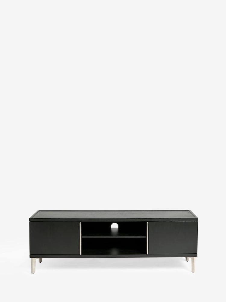 Sosandar Black Oak Seville Up to 60 Inch TV Unit - Image 9 of 9
