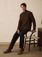 Brown Long Sleeve Check Shirt - Image 2 of 4