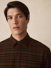 Brown Long Sleeve Check Shirt - Image 4 of 4