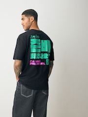 Black Squid Game Licence Graphic Print 100% Cotton T-Shirt - Image 1 of 8
