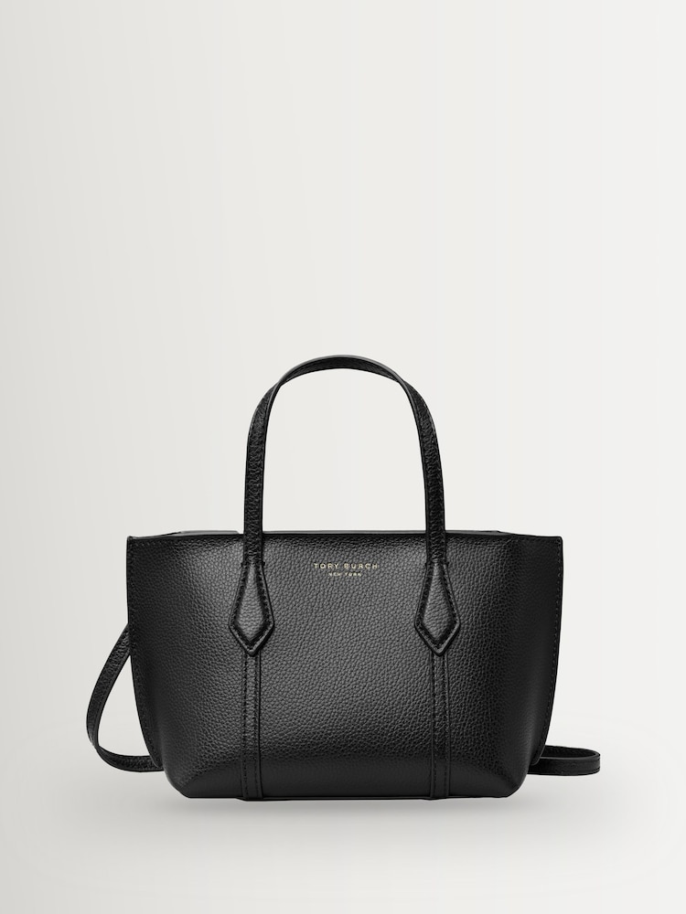 Tory Burch Black Perry Mini Tote - Image 1 of 4 Tory Burch Black Perry Mini Tote - Image 1 of 4