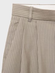 Mango Grey Stripe Bermuda Suit Shorts - Image 7 of 7
