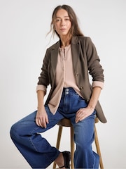 JD Williams Pink Boxy Crew Neck Cardigan - Image 4 of 4