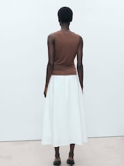 Mango Brown Metal Detail Fitted Vest - Image 2 of 7