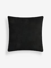 Gold/Natural Cut Velvet Checkerboard 50 x 50cm Square Check Cushion - Image 4 of 5