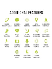 Reflex Active Series 44 Silicone Amoled GPS Sports Smart Calling Black Watch - Image 4 of 5