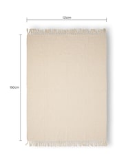 BHS Cream Cross Weave Throw - Image 5 of 5