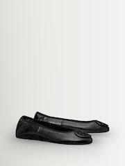 Tory Burch Black Minnie Travel Ballet Shoes - Image 2 of 4